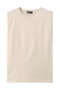 ダブルフェイスジャージー ノースリーブカットソー アンクレイヴ/uncrave エクリュ