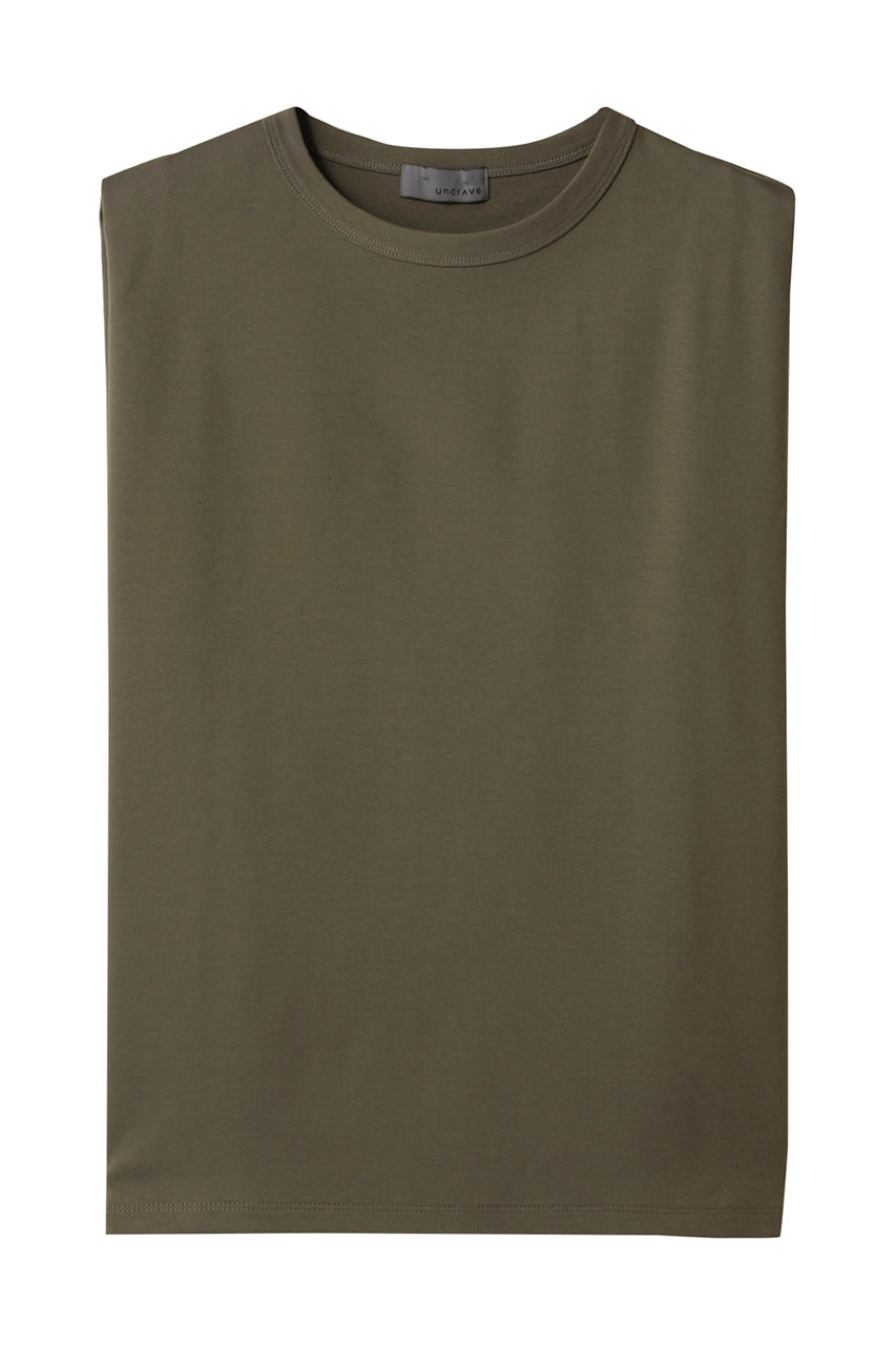 uncrave ダブルフェイスジャージー ノースリーブカットソー (オリーブ, 1) アンクレイヴ ELLE SHOP uncrave ダブルフェイスジャージー ノースリーブカットソー (オリーブ, 1) アンクレイヴ ELLE SHOP