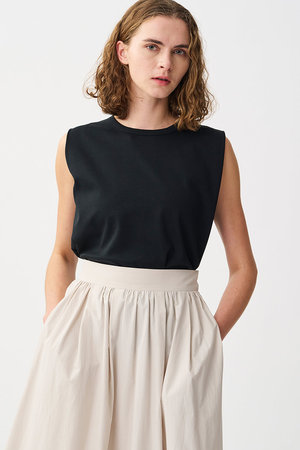 アンクレイヴ/uncraveのダブルフェイスジャージー ノースリーブカットソー(110100/110101)