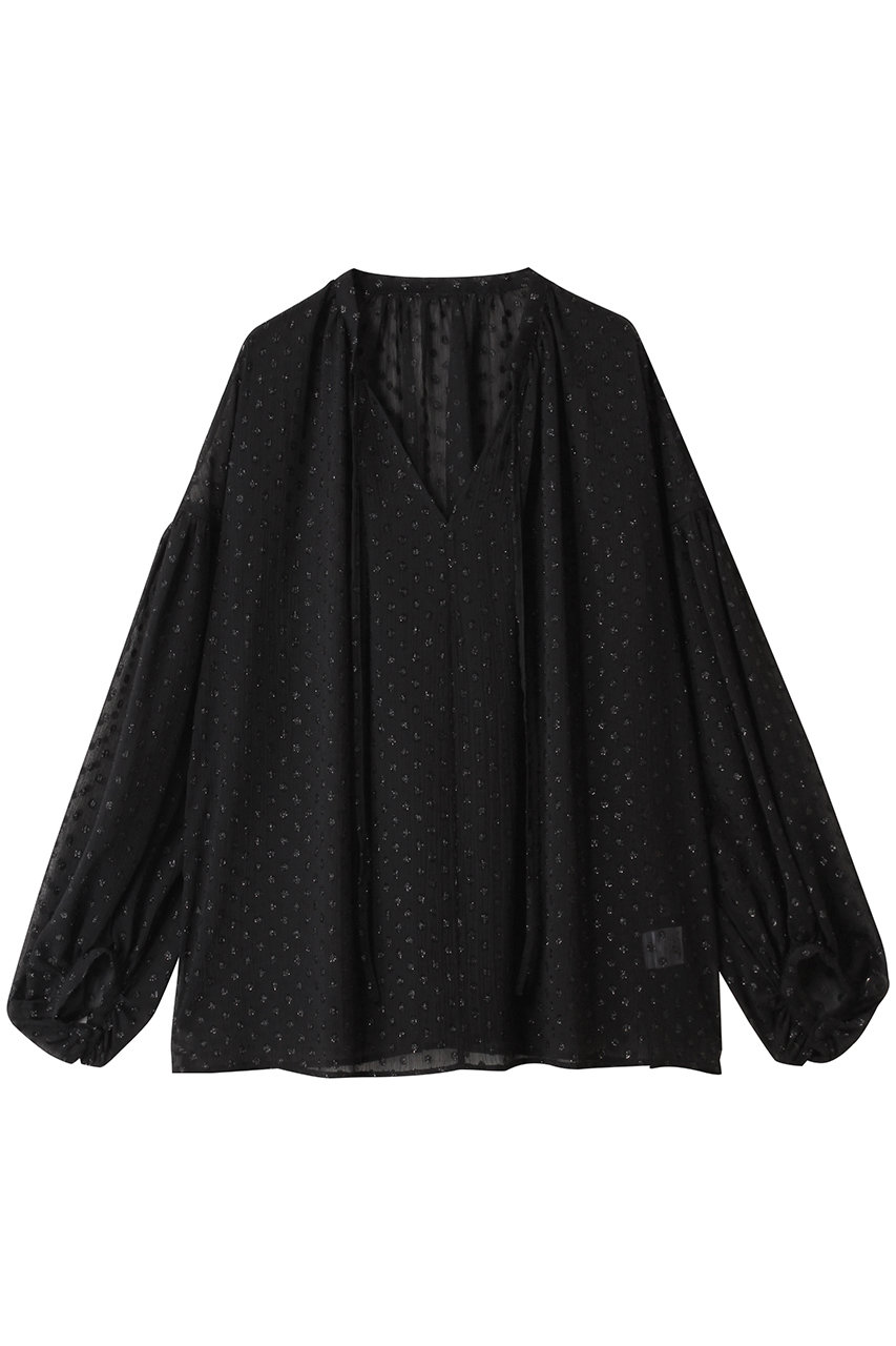 uncrave シアードットジャガード ブラウス (ブラック, F) アンクレイヴ ELLE SHOP uncrave シアードットジャガード ブラウス (ブラック, F) アンクレイヴ ELLE SHOP