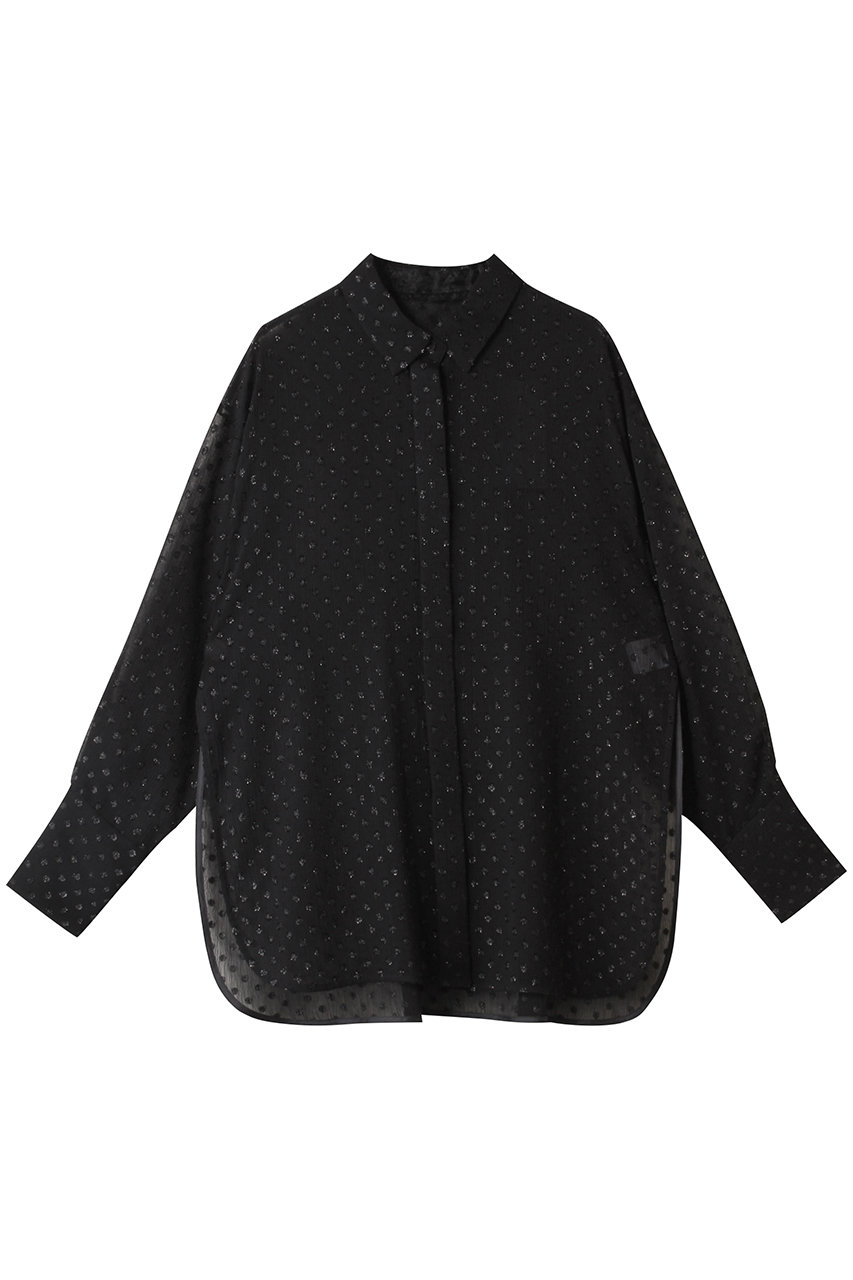 uncrave シアードットジャガード ブラウス (ブラック, F) アンクレイヴ ELLE SHOP uncrave シアードットジャガード ブラウス (ブラック, F) アンクレイヴ ELLE SHOP