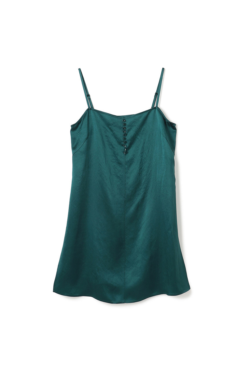 uncrave アセテートヴィンテージサテン キャミソールブラウス (ダークグリーン, 2) アンクレイヴ ELLE SHOP