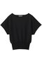 ダブルフェイスジャージ ドルマンスリーブリブトップス アンクレイヴ/uncrave ブラック