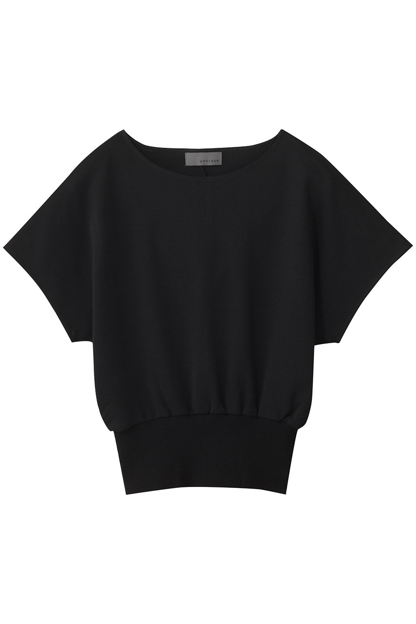 uncrave ダブルフェイスジャージ ドルマンスリーブリブトップス (ブラック, F) アンクレイヴ ELLE SHOP uncrave ダブルフェイスジャージ ドルマンスリーブリブトップス (ブラック, F) アンクレイヴ ELLE SHOP