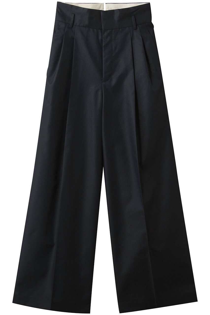 アンクレイヴ/uncraveのチノギャバジン ワイドトラウザー(ネイビー系/PRUVGW2810)