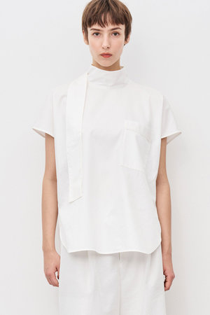 アンクレイヴ/uncraveのブロードクロス ボウタイブラウス