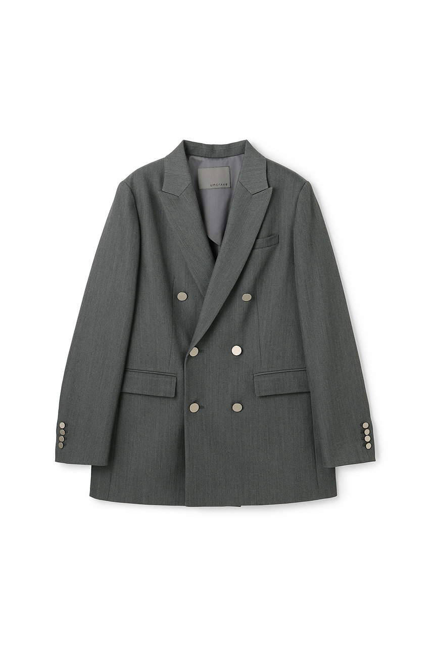 アンクレイヴ/uncraveのTWドビードスキン ブレザー(チャコール/JKUVGW2815)