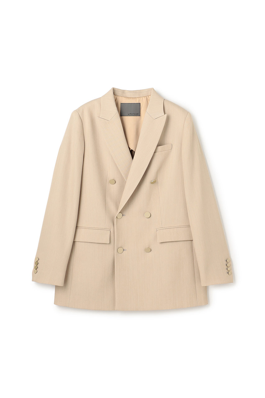 アンクレイヴ/uncraveのTWドビードスキン ブレザー(ベージュ/JKUVGW2815)