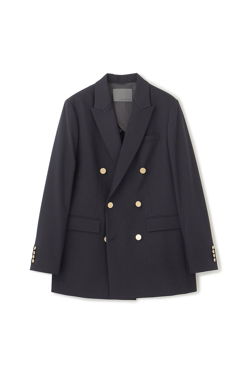 アンクレイヴ/uncraveのTWドビードスキン ブレザー(ネイビー/JKUVGW2815)