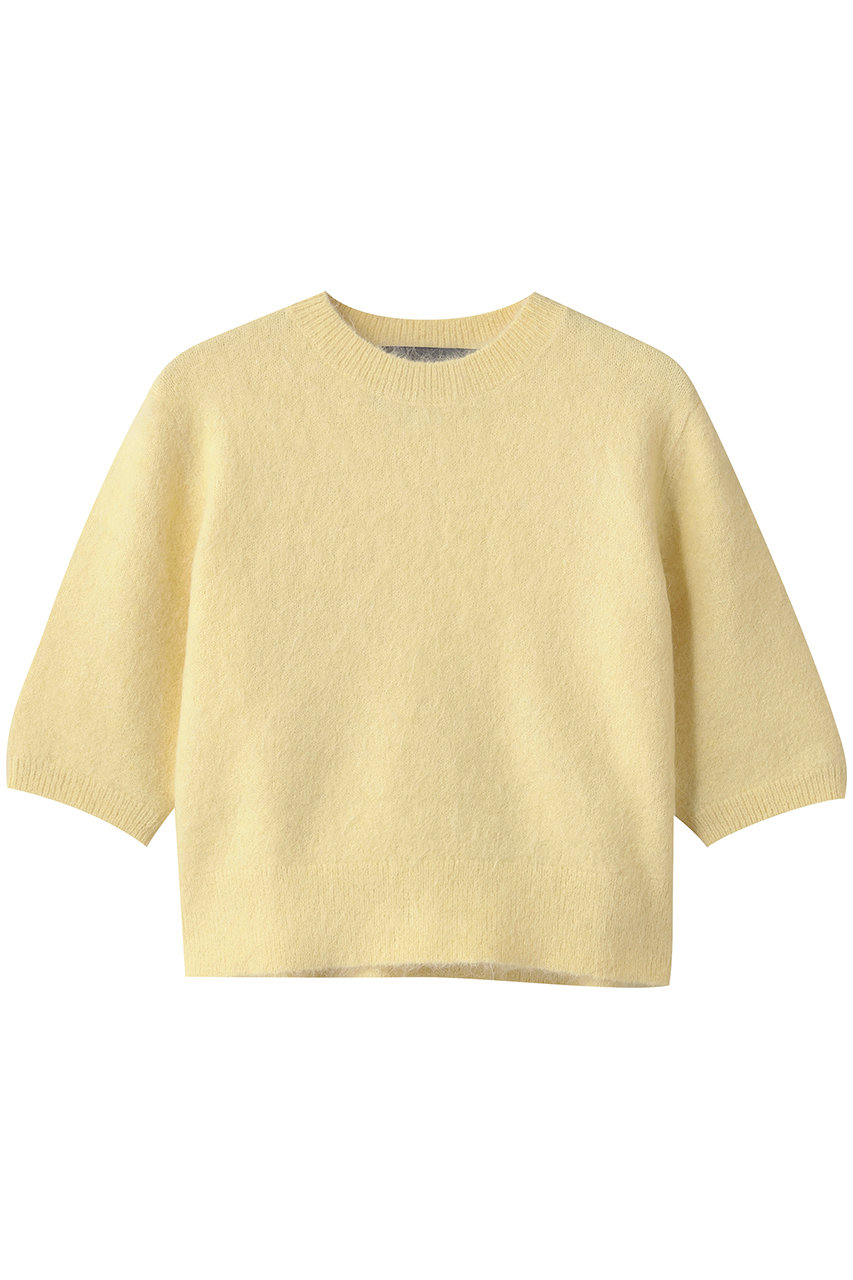 アンクレイヴ/uncraveのアルパカファーニット ショートトップス(レモンイエロー/KRUVGW0205)
