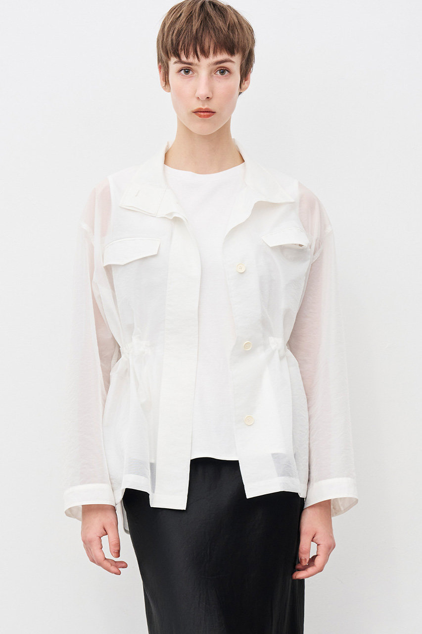 uncrave(アンクレイヴ)｜シアーオーガンジー ミリタリーブルゾン