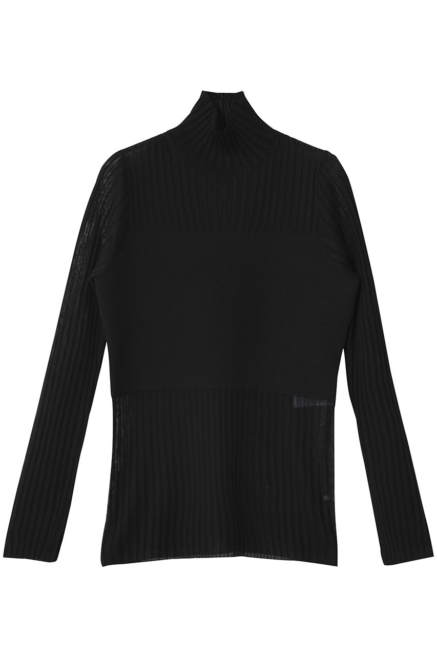 uncrave シアーニット コンビトップス (ブラック, 1) アンクレイヴ ELLE SHOP uncrave シアーニット コンビトップス (ブラック, 1) アンクレイヴ ELLE SHOP