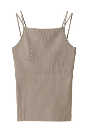 アンクレイヴ/uncraveのリブニット カップ付きキャミソール(110100/110101)