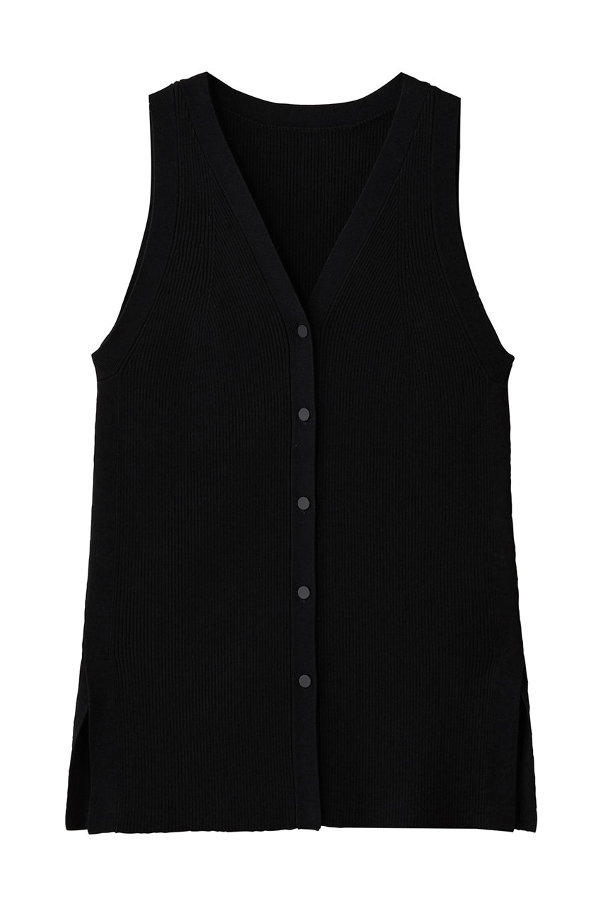 アンクレイヴ/uncraveのリブニット 2WAYタンクトップ(ブラック/KRUVGW0302)