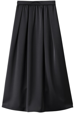 アンクレイヴ/uncraveのシャイニーダブルサテン フレアスカート