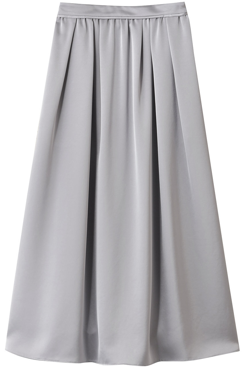 シャイニーダブルサテン フレアスカート