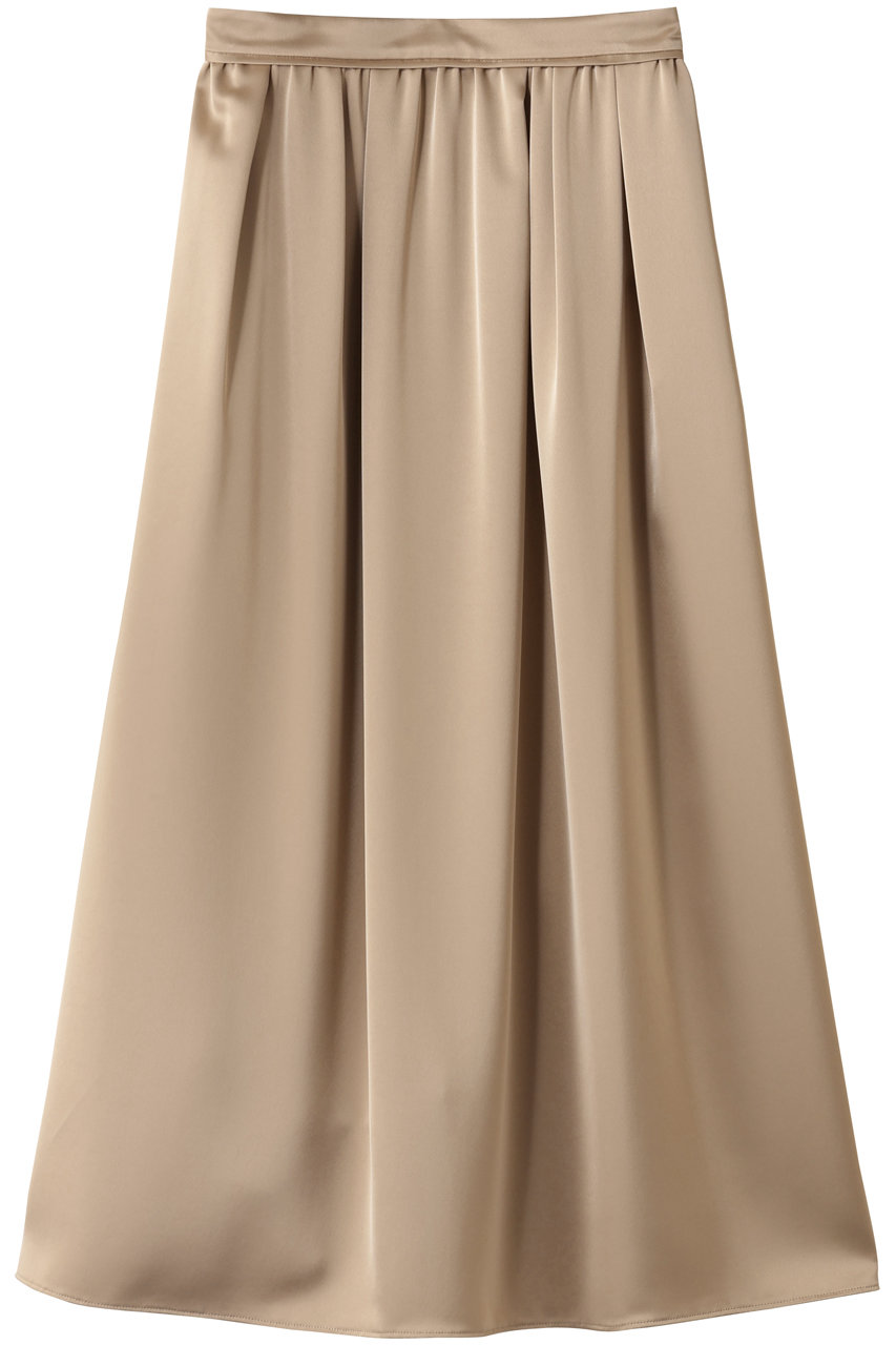 アンクレイヴ/uncraveのシャイニーダブルサテン フレアスカート(ゴールドベージュ/SKUVGW0303)