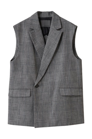 アンクレイヴ/uncraveのグレンチェック ジレ(110800/110806)