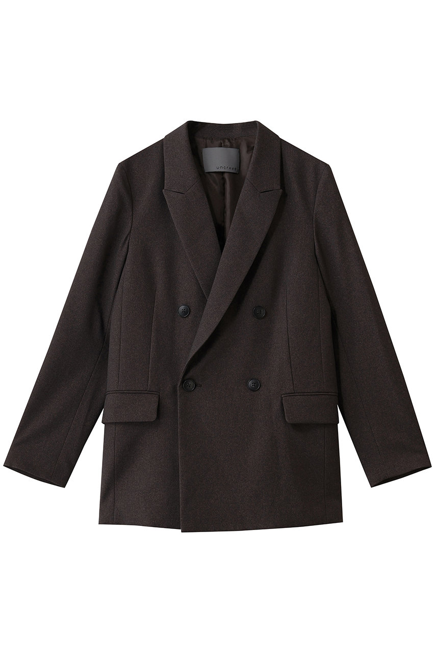 アンクレイヴ/uncraveのウォッシャブルウールライクツイル ジャケット(【WEB限定】グレーブラウン/JKUVGW1300)