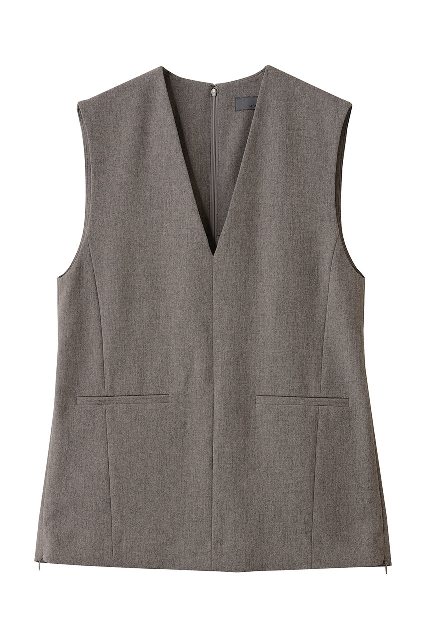 ウォッシャブルウールライクツイル ジレ