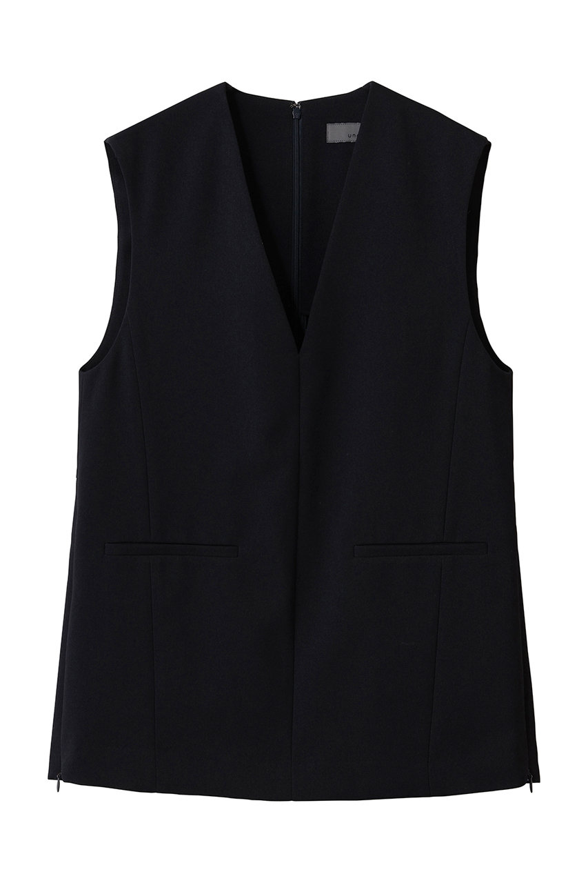 アンクレイヴ/uncraveのウォッシャブルウールライクツイル ジレ(ダークネイビー/VRUVGW0300)