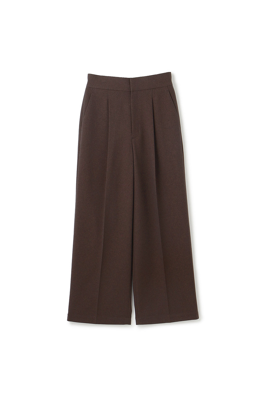 uncrave ウォッシャブルウールライクツイル ワイドパンツ (ブラウン, 1) アンクレイヴ ELLE SHOP uncrave ウォッシャブルウールライクツイル ワイドパンツ (ブラウン, 1) アンクレイヴ ELLE SHOP