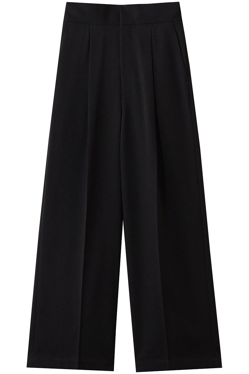 アンクレイヴ/uncraveのウォッシャブルウールライクツイル ワイドパンツ(ブラック系/PRUVGW1300)