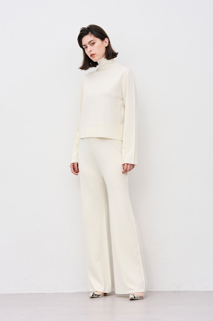 uncrave(アンクレイヴ)｜ハイゲージニット フレアパンツ/オフ の通販