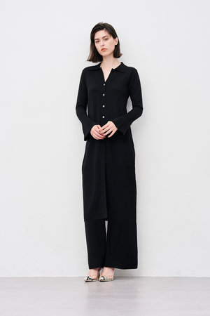 アンクレイヴ/uncraveのハイゲージニット フレアパンツ(110600/110601)