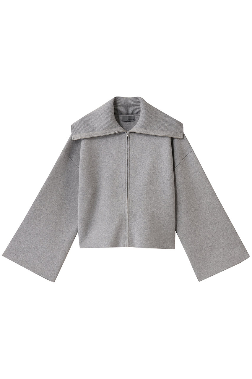 カシミヤブレンドニット ジップアップブルゾン