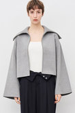 カシミヤブレンドニット ジップアップブルゾン