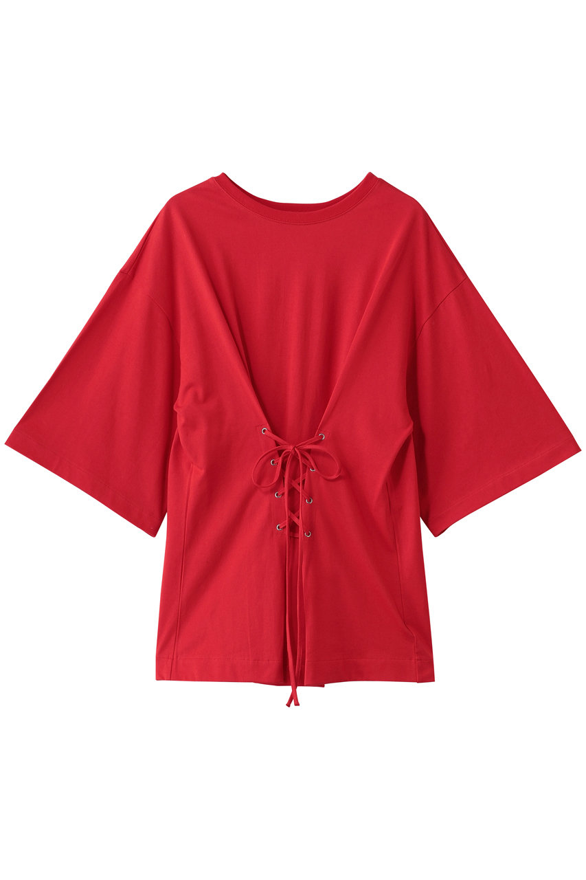 アンクレイヴ/uncraveのプレーンジャージー 2WAYレースアップトップス(レッド/KKUVGW0315)