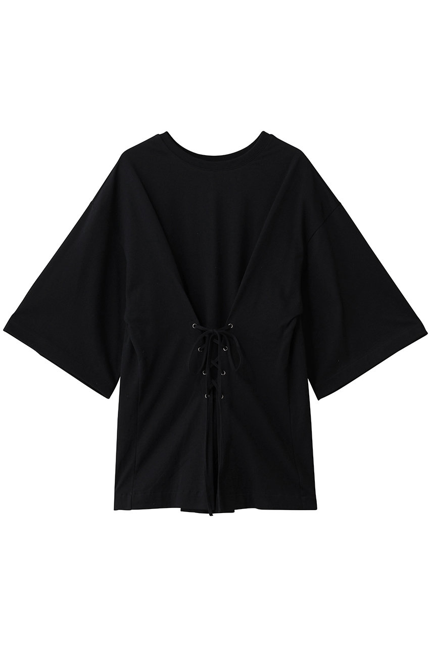 アンクレイヴ/uncraveのプレーンジャージー 2WAYレースアップトップス(ブラック/KKUVGW0315)