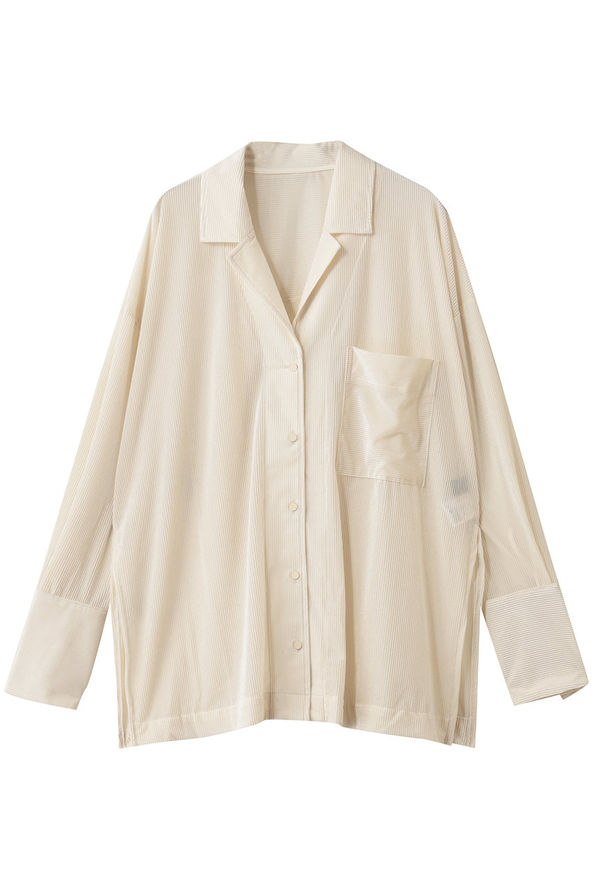 アンクレイヴ/uncraveのシアーベロアリブ シャツ(エクリュ/BLUVGW0306)