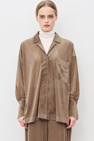 アンクレイヴ/uncraveのシアーベロアリブ シャツ(110400/110403)