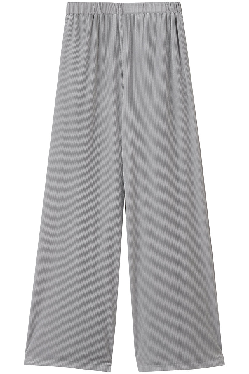 アンクレイヴ/uncraveのシアーベロアリブ ギャザーパンツ(ライトグレー/PRUVGW0306)