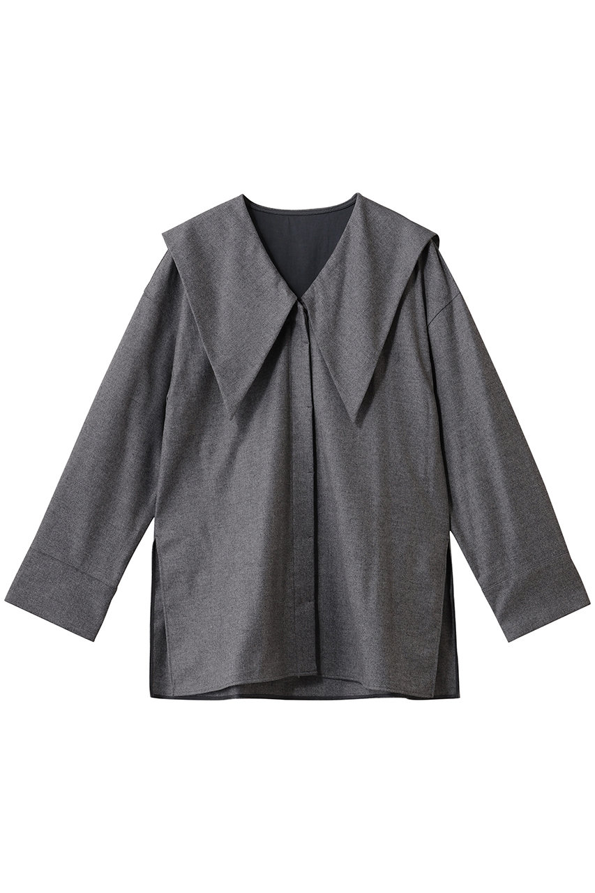 uncrave フランネル BIGカラーシャツ (チャコール, F) アンクレイヴ ELLE SHOP uncrave フランネル BIGカラーシャツ (チャコール, F) アンクレイヴ ELLE SHOP