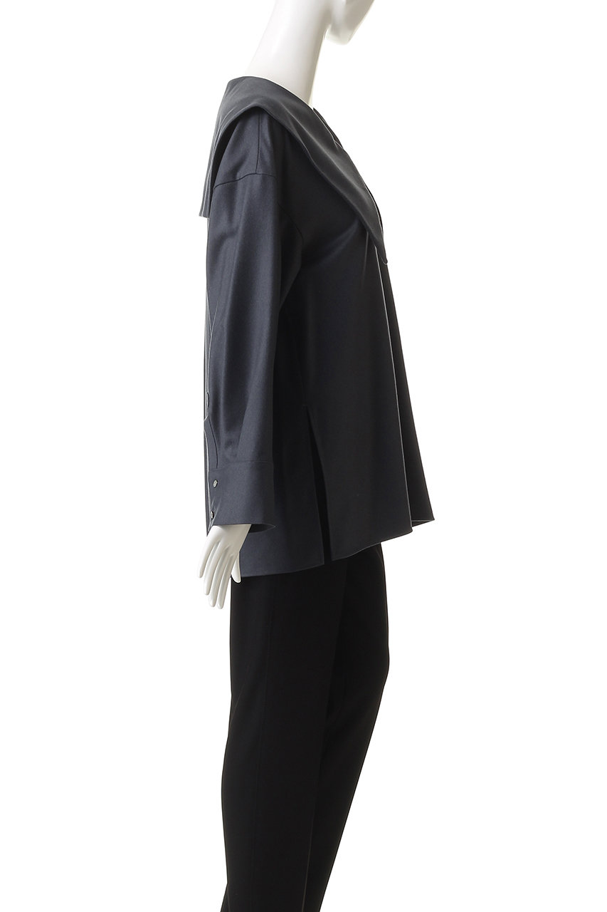 uncrave(アンクレイヴ)｜フランネル BIGカラーシャツ/チャコール の