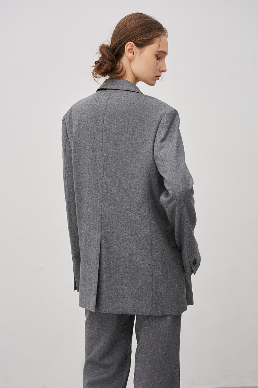 uncrave(アンクレイヴ)｜フランネル BIG ジャケット/チャコール の通販