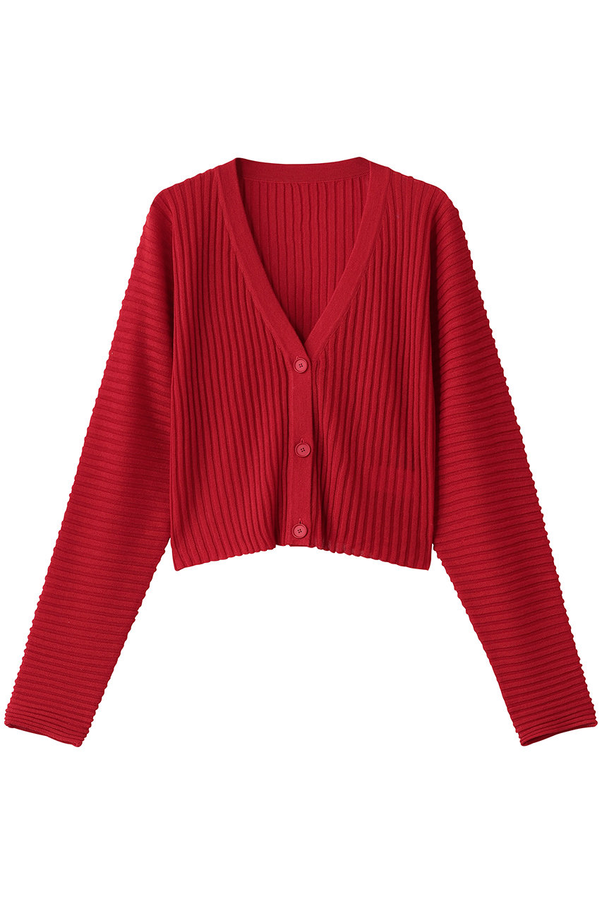 シアーストライプニット ドルマンカーディガン