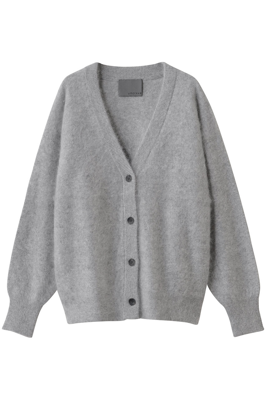 アンクレイヴ/uncraveのカシミヤファーニット カーディガン(ライトグレー/KRUVGW0408)
