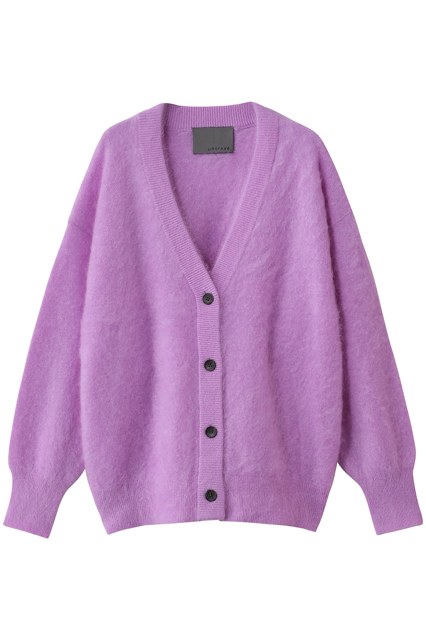アンクレイヴ/uncraveのカシミヤファーニット カーディガン(ラベンダー/KRUVGW0408)