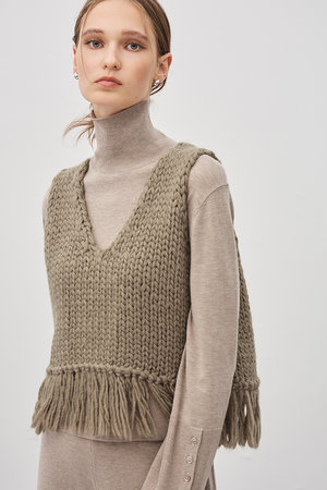 アンクレイヴ/uncraveのハンドニット ジレ(110300/110301)