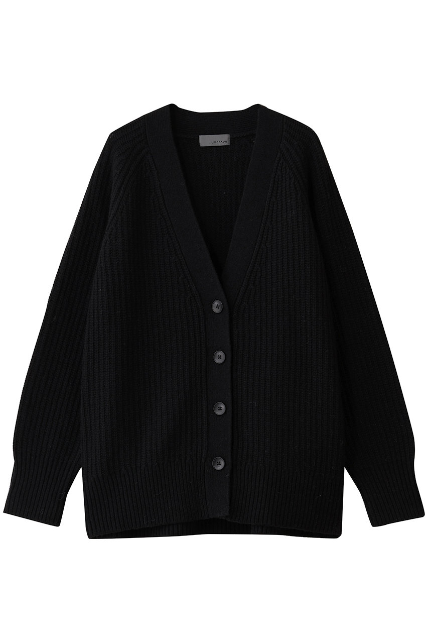 アンクレイヴ/uncraveのチャンキーニット カーディガン(ブラック/KRUVGW0506)