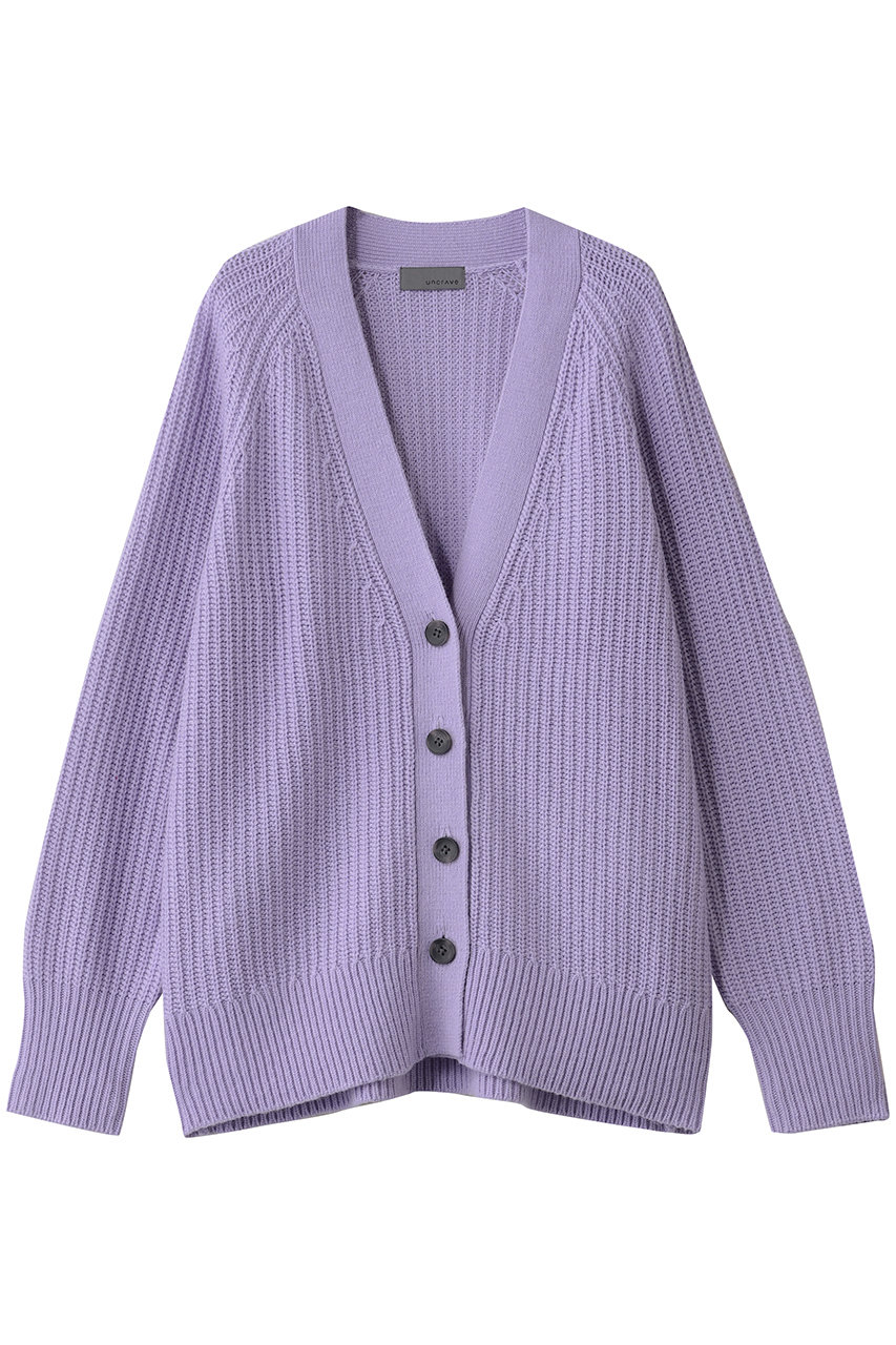 アンクレイヴ/uncraveのチャンキーニット カーディガン(ラベンダー/KRUVGW0506)
