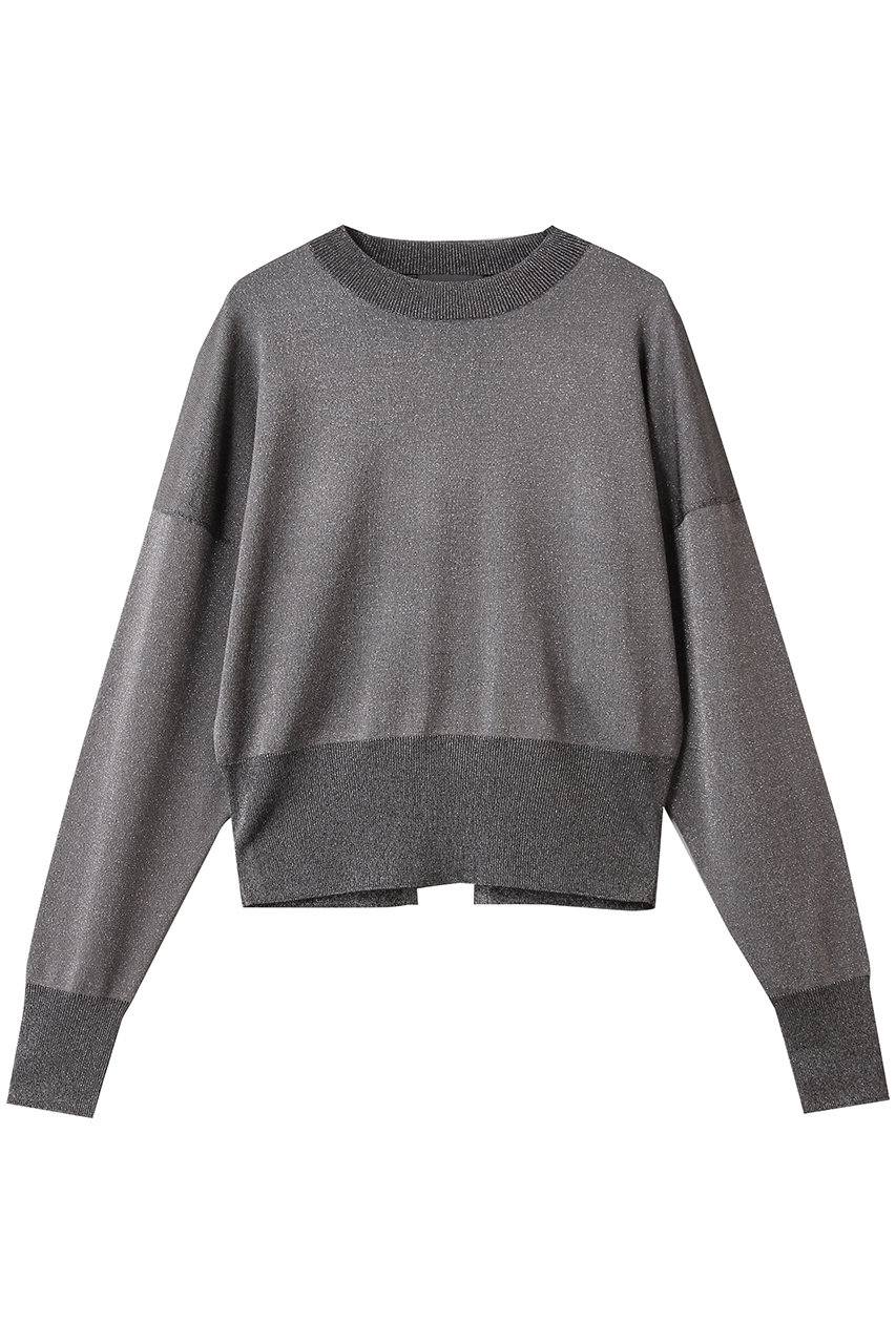 アンクレイヴ/uncraveのラメニット プルオーバー(シルバーグレー/KRUVGW0512)