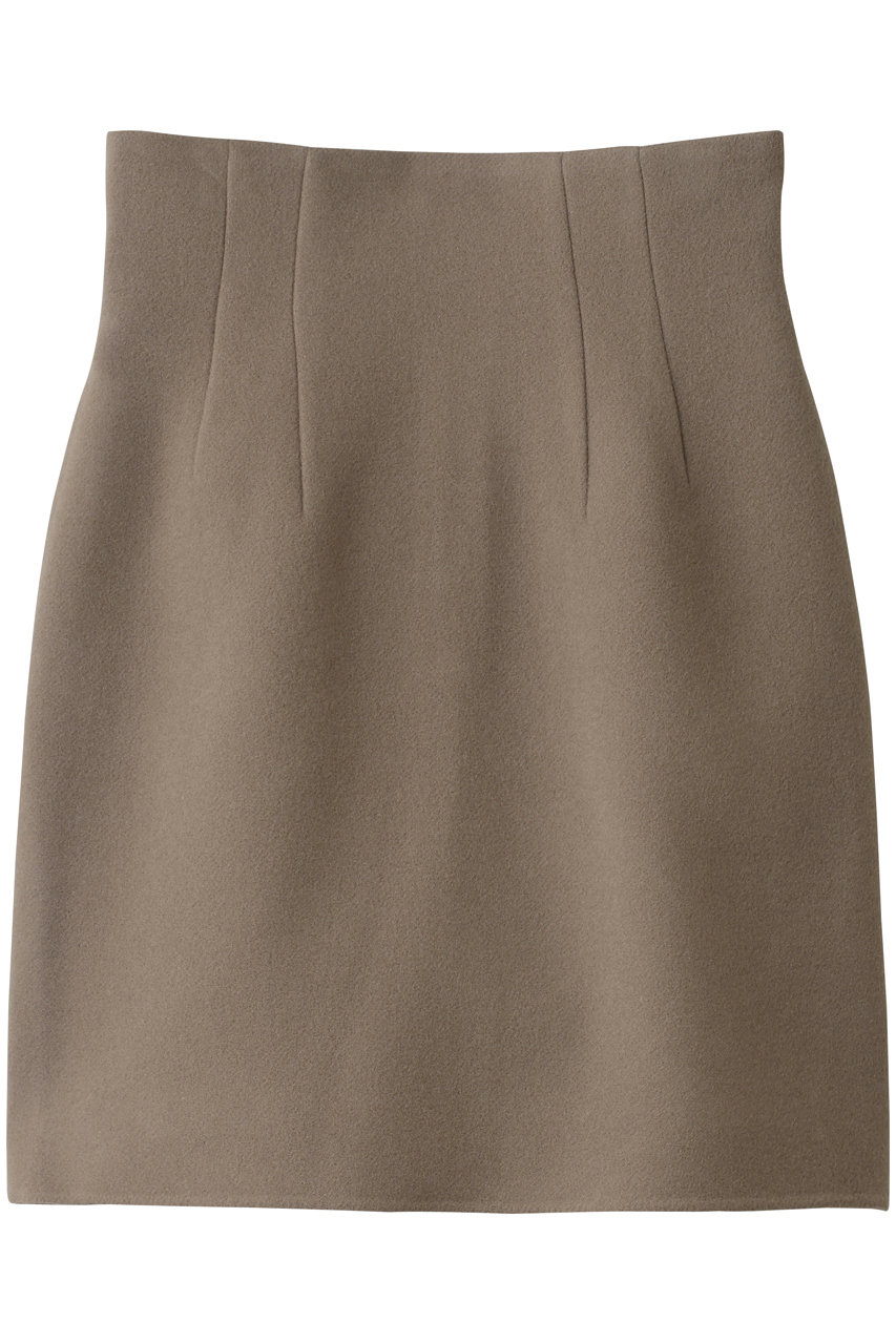 uncrave メルトンリバー ミニスカート (トープ, 0) アンクレイヴ ELLE SHOP