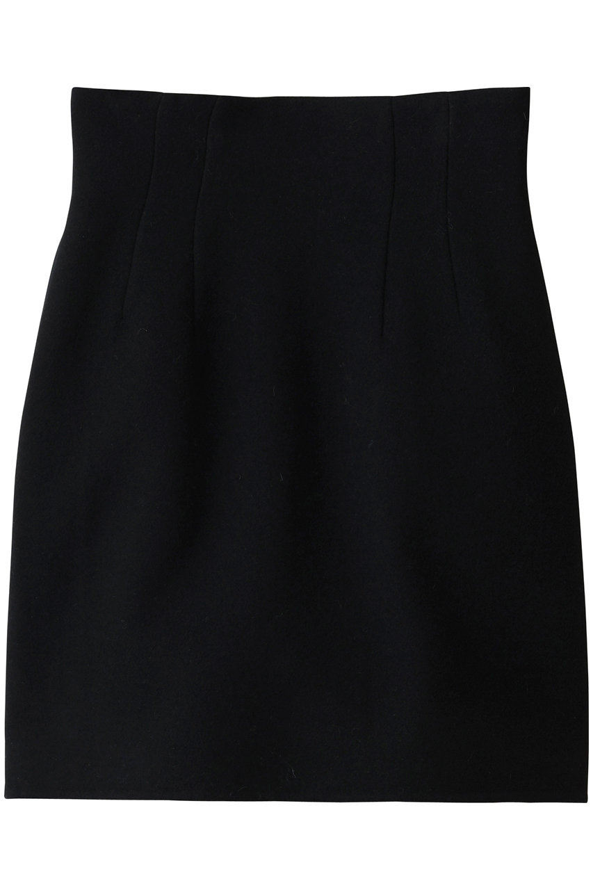 uncrave メルトンリバー ミニスカート (ブラック, 2) アンクレイヴ ELLE SHOP