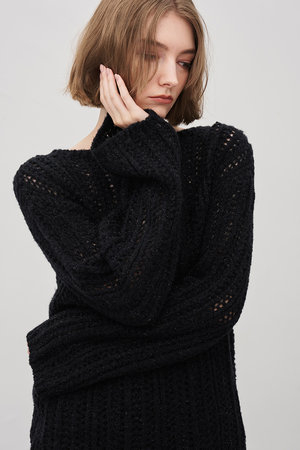 アンクレイヴ/uncraveのフィラメントモヘアニット プルオーバー