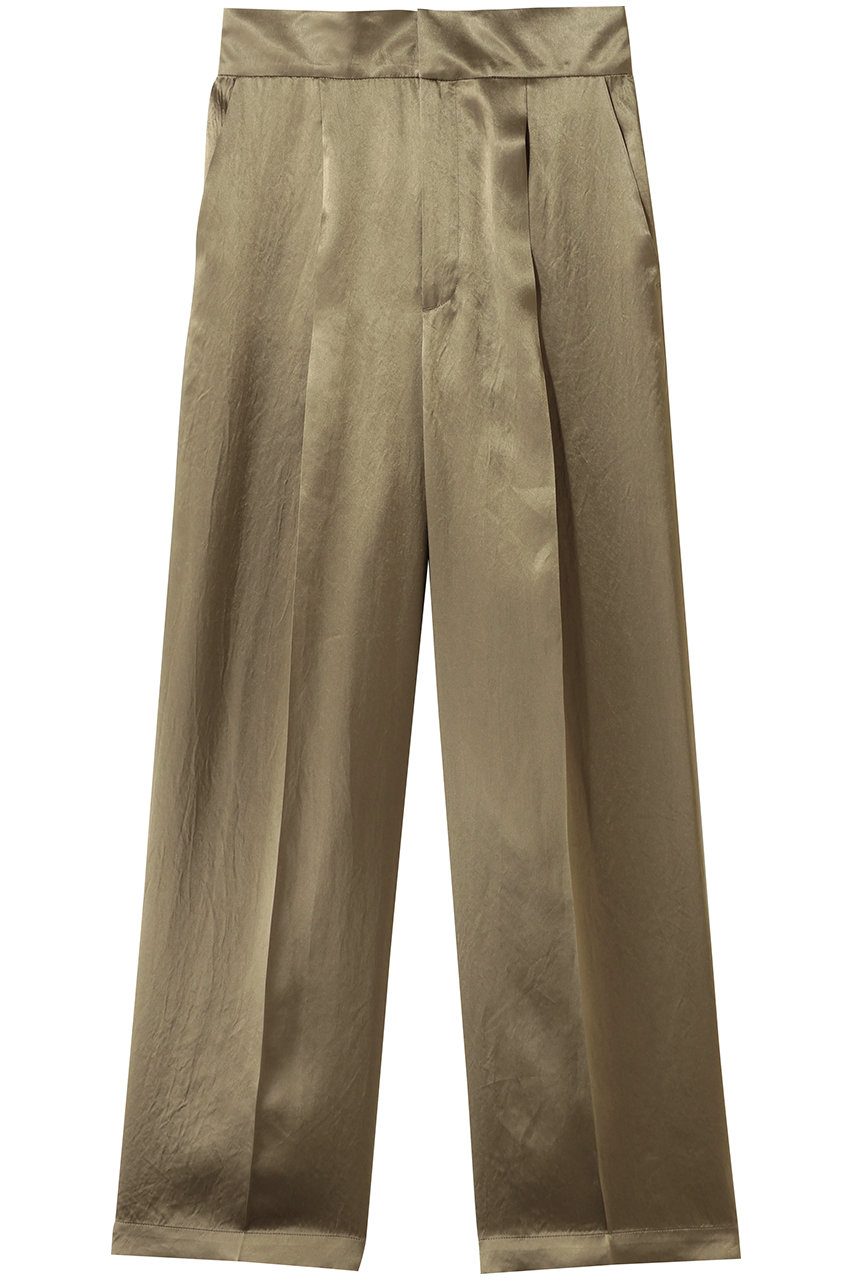 アンクレイヴ/uncraveのアセテートヴィンテージサテン ワイドパンツ(カーキベージュ/PRUVGW0503)